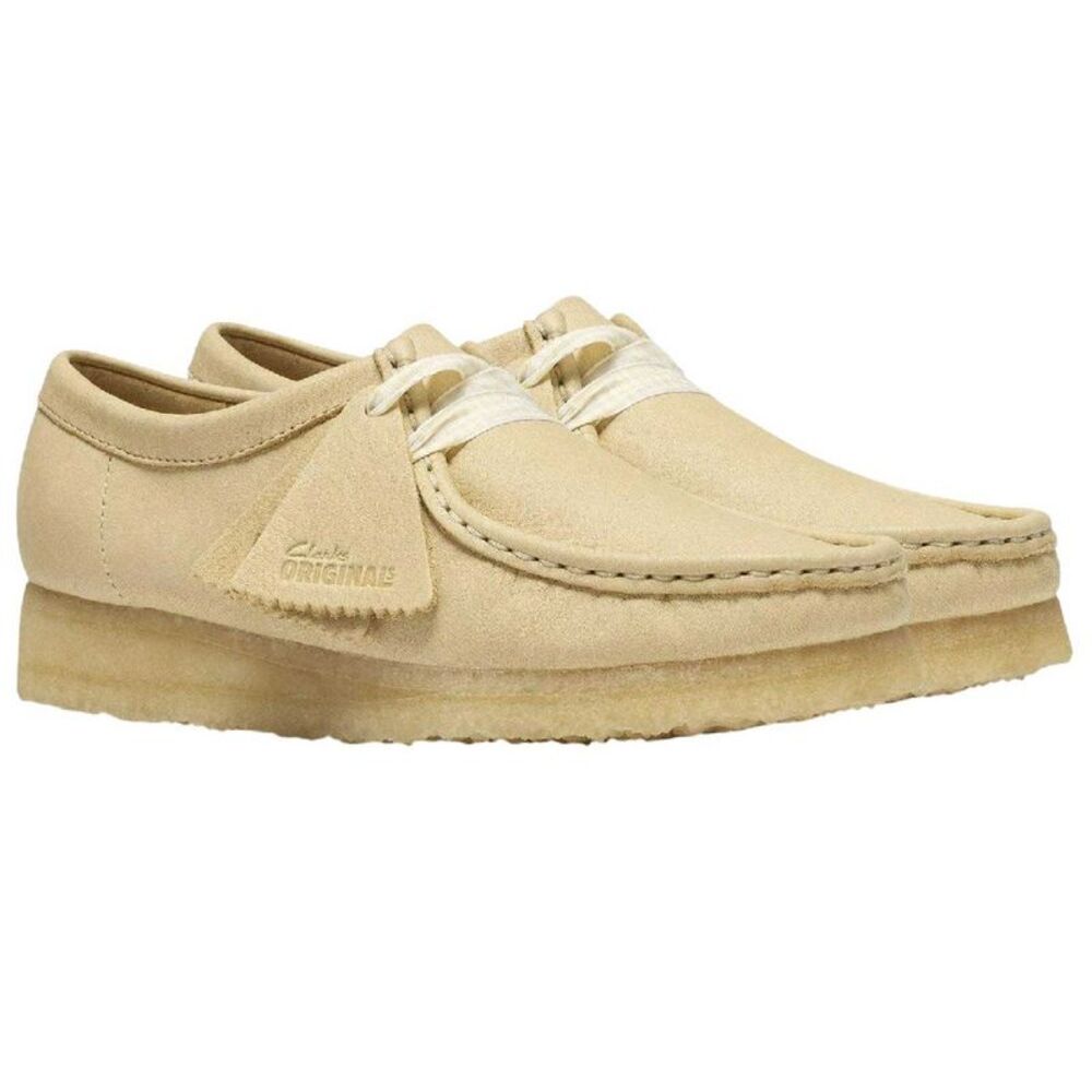 Clarks Originals Womens/Ladies Wallabee Leather Moccasins / Pale Yellow
